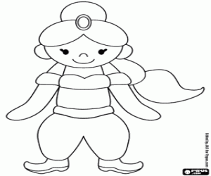 Coloriage La jeune princesse arabe