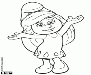 Coloriage La Schtroumpfette est enlevé par Gargamel
