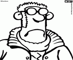 Coloriage L'agriculteur de Shaun le mouton