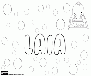 Coloriage Laia, nom catalan