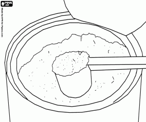 Coloriage Lait en poudre avec une cuillère