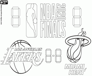 Coloriage Lakers vs Heat, Finals NBA 2020