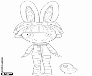 Coloriage Lalaloopsy avec oreilles de lapin