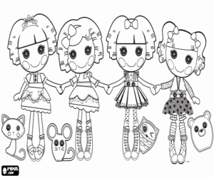 Coloriage Lalaloopsy, les poupées de chiffon