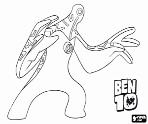 Coloriage Lalien nanotechnologique de Ben 10