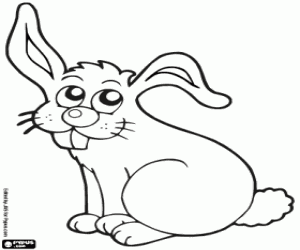 Coloriage Lapin assis