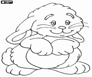 Coloriage Lapin aux longues oreilles