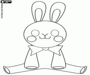 Coloriage Lapin blanc dans un conte de fée