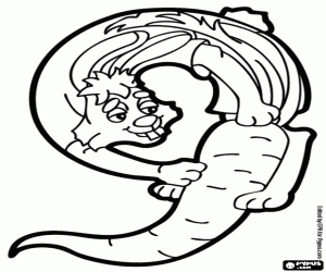 Coloriage Lapin et carotte, le numéro 9