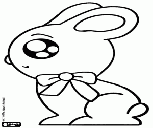 Coloriage Lapin en chocolat de Pâques