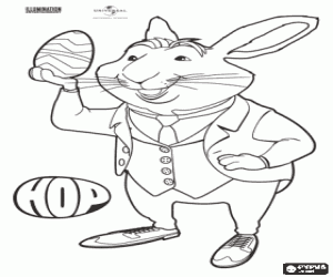 Coloriage Le lapin de Pâques actuel