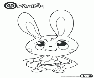 Coloriage Le lapin Pokopet Bugsy de Panfu