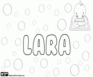 Coloriage Lara, nom de jeune fille