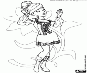 Coloriage Lara, une jeune femme gâtée