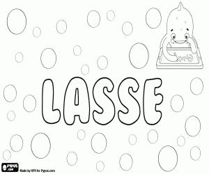 Coloriage Lasse, nom norrois
