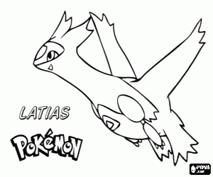 Coloriage Latias, un Pokémon Dragon