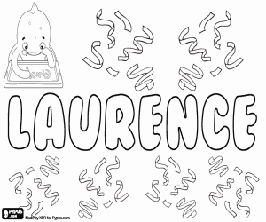 Coloriage Laurence, nom d'origine latine