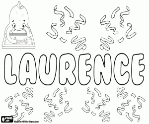 Coloriage Laurence, nom unisexe