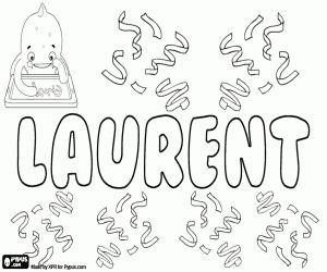 Coloriage Laurent, nom en Français