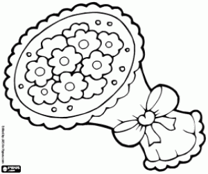 Coloriage Le bouquet de la mariée