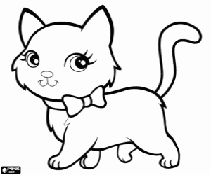 Coloriage Le chat de Polly Pocket