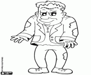 Coloriage Le monstre de Frankenstein