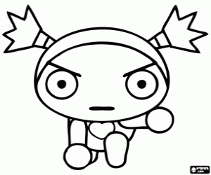 Coloriage Le ninja Garu, le ami de Pucca