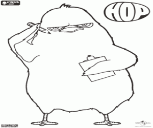 Coloriage Le poulet Carlos avec papier et crayon