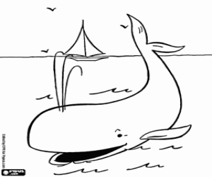 Coloriage Le souffle de la baleine
