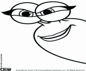 Coloriage Le visage de l'escargot Braise