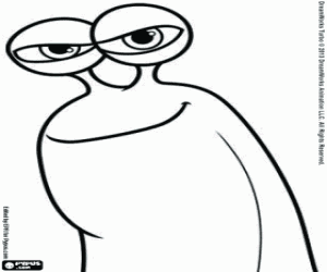 Coloriage Le visage de l'escargot Will Flash