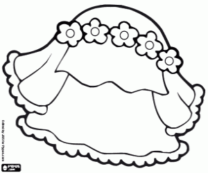 Coloriage Le voile de la mariée
