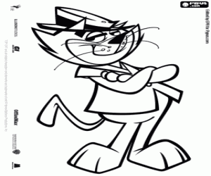 Coloriage Le leader des chats, Top Cat