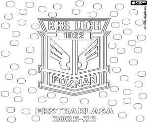 Coloriage Lech Poznan, champion 2025-2026