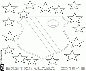 Coloriage Legia Varsovie, champion 2015-2016