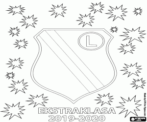 Coloriage Legia Varsovie, champion 2019-20