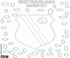 Coloriage Legia Varsovie, champion 2020-2021