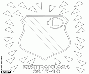 Coloriage Legia Varsovie, Ekstraklasa 2017-2018