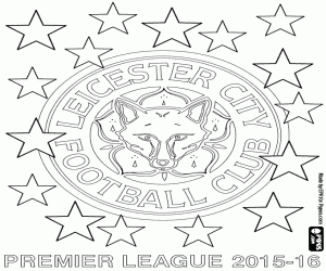 Coloriage Leicester City, champion 2015-2016