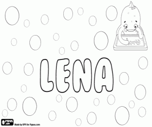 Coloriage Lena, nom diminutif