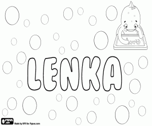 Coloriage Lenka, nom tchèque et slovaque