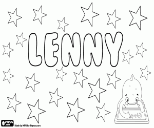 Coloriage Lenny, nom pour enfant