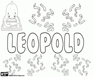 Coloriage Leopold, nom pour enfant