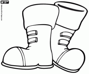 Coloriage Les bottes du Père Noël