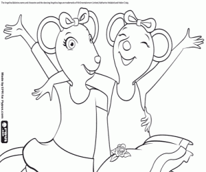 Coloriage Les danseuses Angelina et Alice