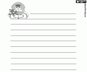 Coloriage Lettre avec la fée des neiges