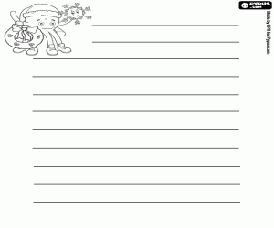 Coloriage Lettre avec Pypus et des décorations de Noël