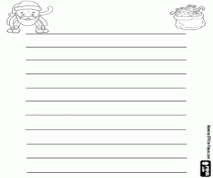 Coloriage Lettre avec Pypus en Père Noël