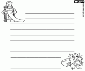 Coloriage Lettre de Noël à Saint-Nicolas