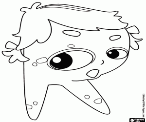 Coloriage Lettre R, un monstre timide